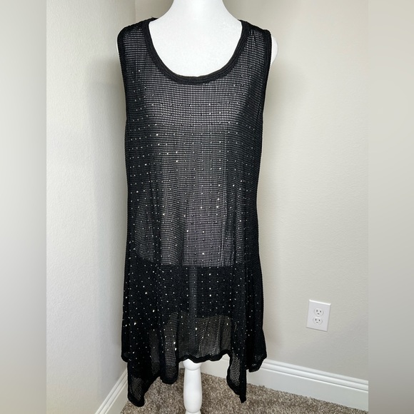 Transparent Sequined Sleeveless Dress size L/XL - Picture 1 of 7